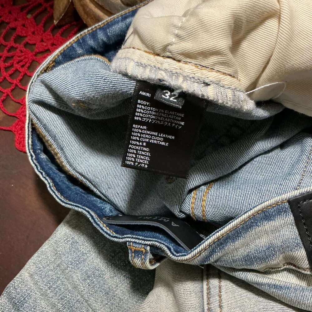 Light blue Amiri jeans "Cloud Patchwork" - image 10